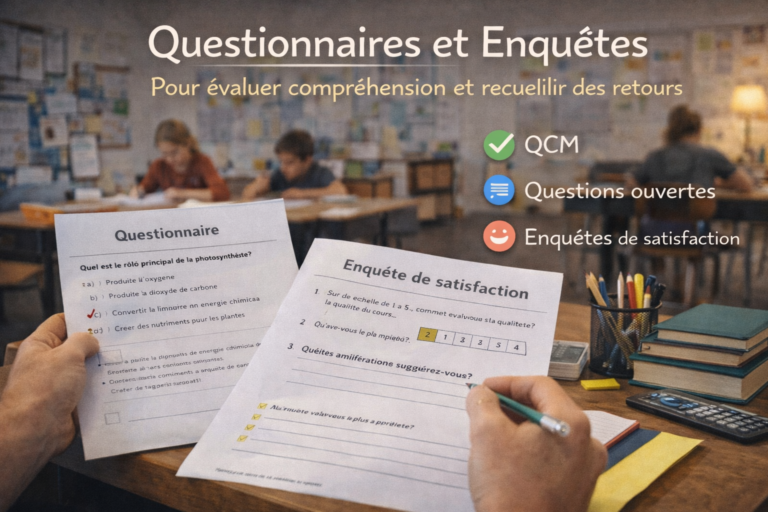 Les Questionnaires et Enquêtes